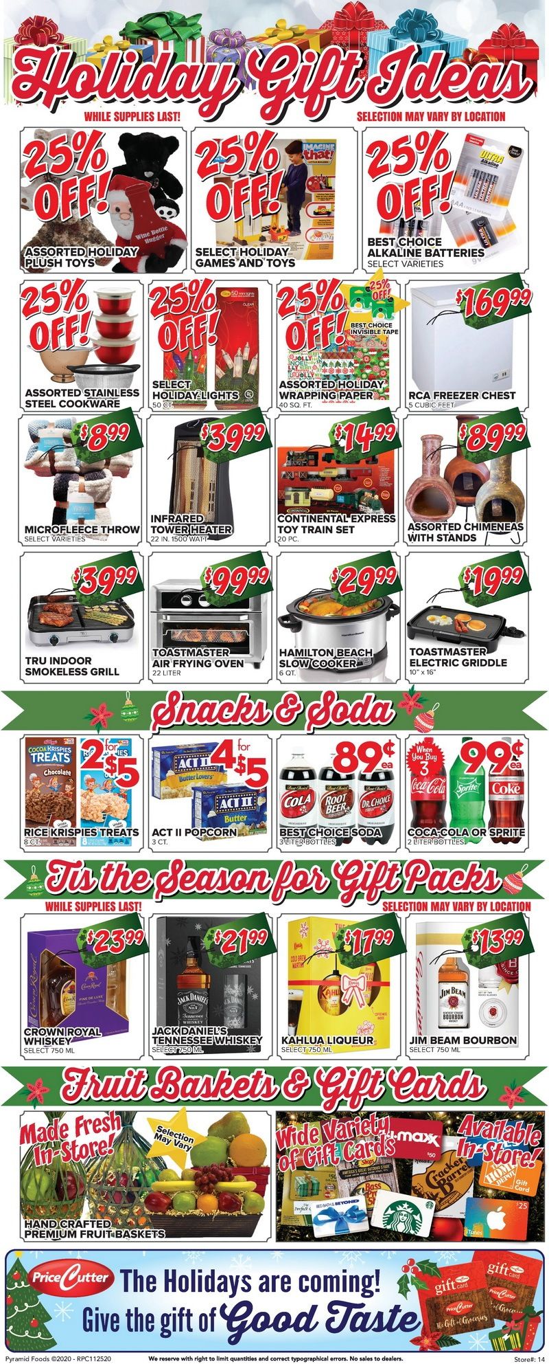 Price Cutter Weekly Ad Nov 25 Dec 01, 2020
