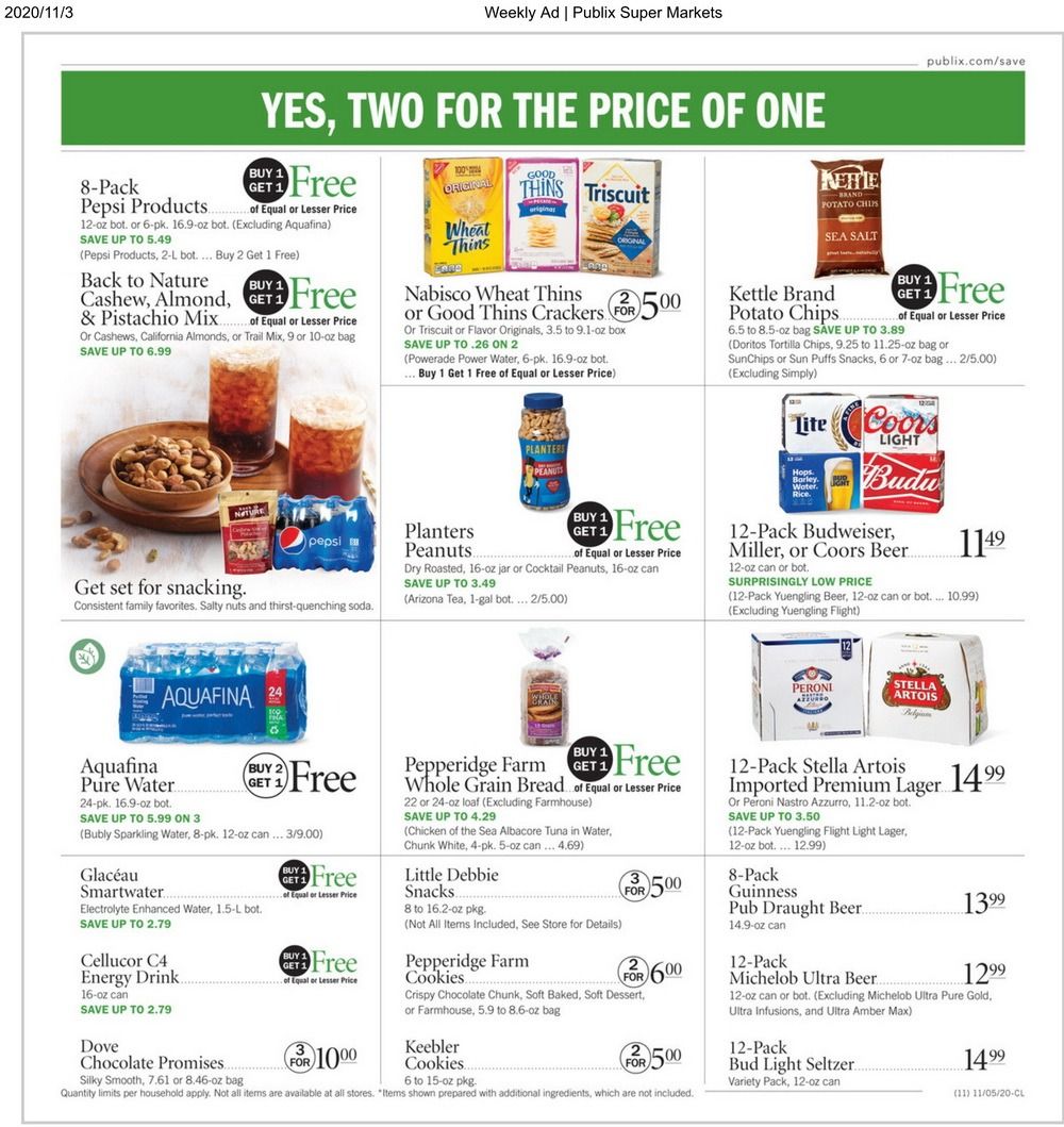 Publix Weekly Ad Nov 4 – Nov 10, 2020