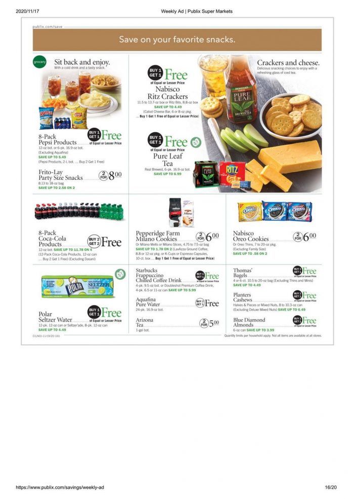 Publix Weekly Ad Nov 18 – Nov 25, 2020