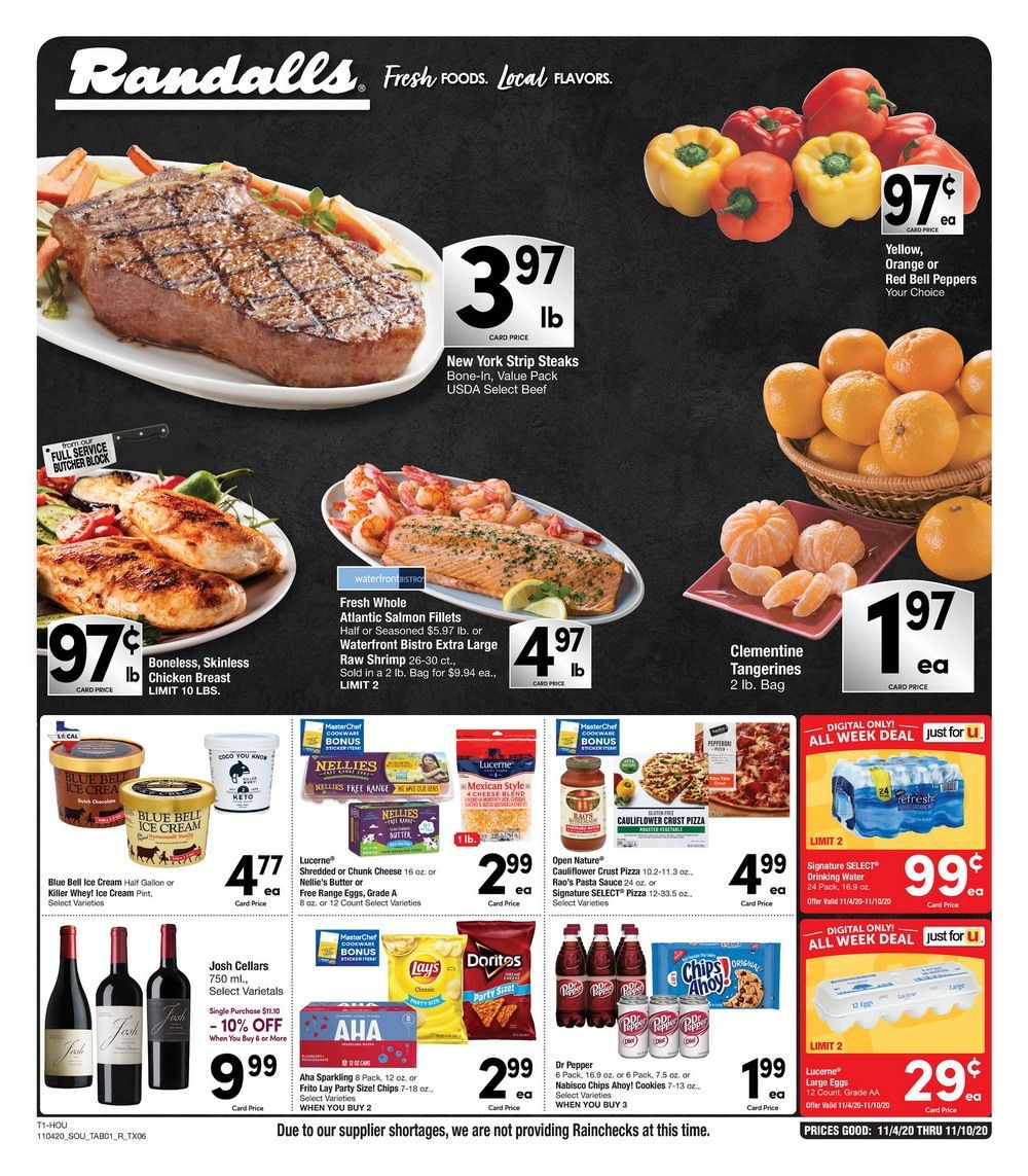 Randalls Weekly Ad Nov 04 Nov 10, 2020