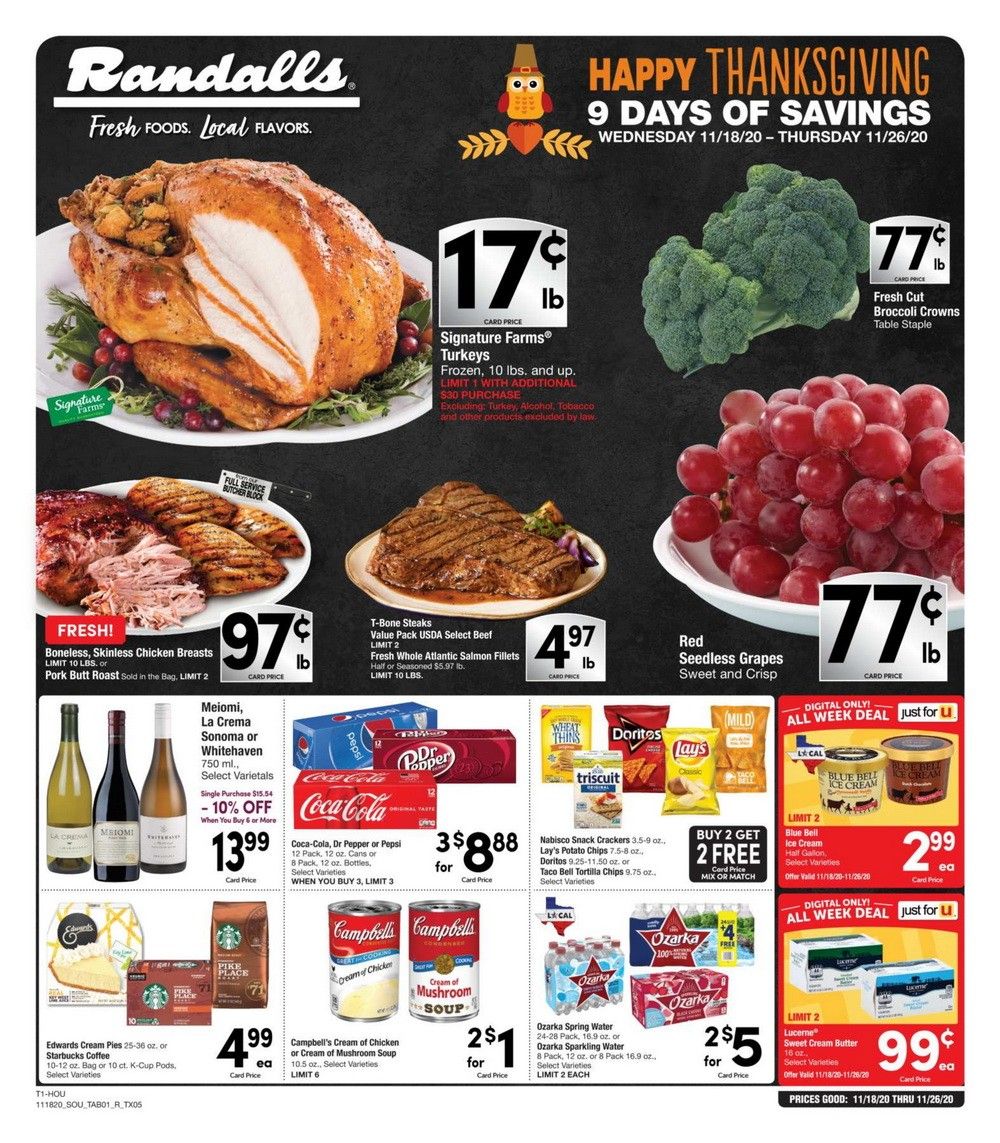 Randalls Weekly Ad Nov 18 Nov 26, 2020