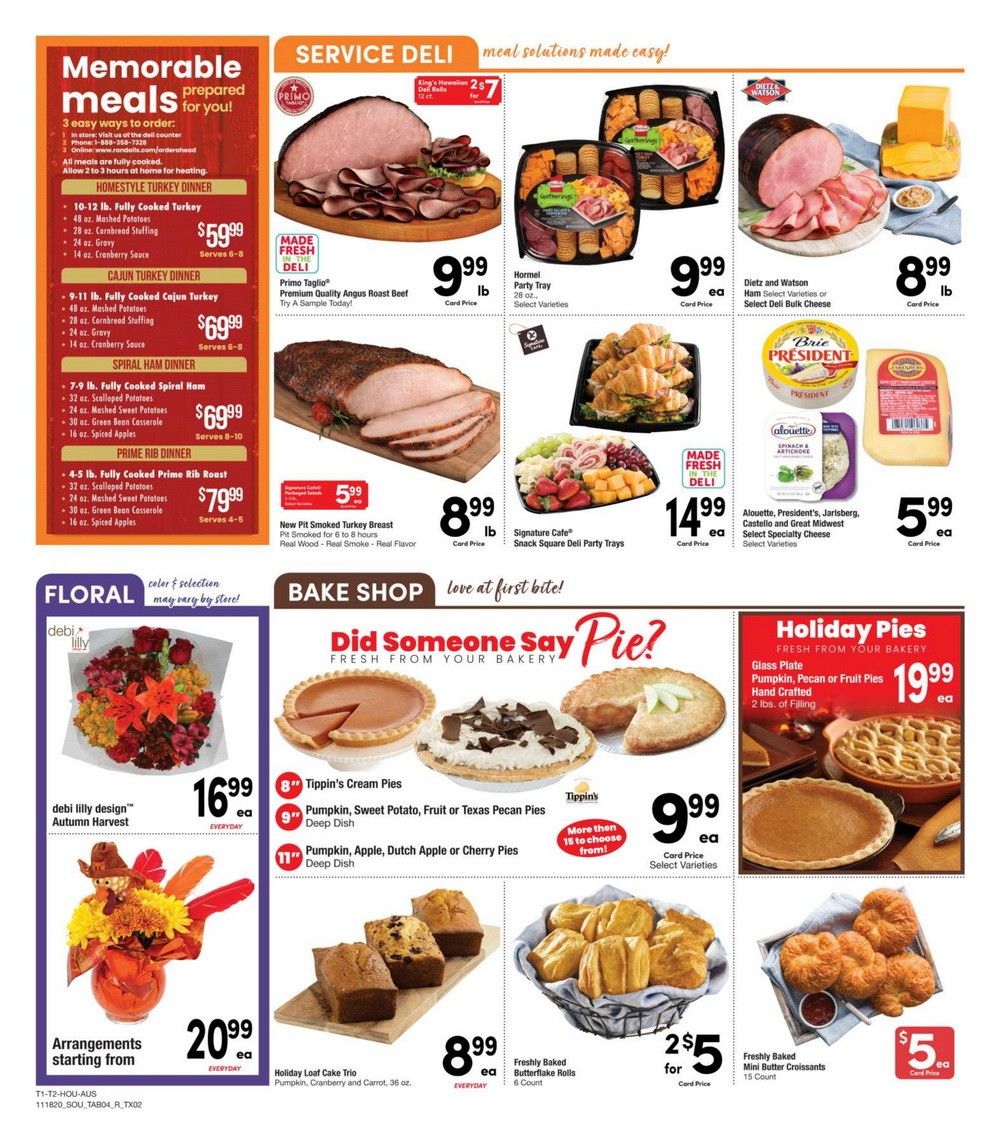 Randalls Weekly Ad Nov 18 Nov 26, 2020