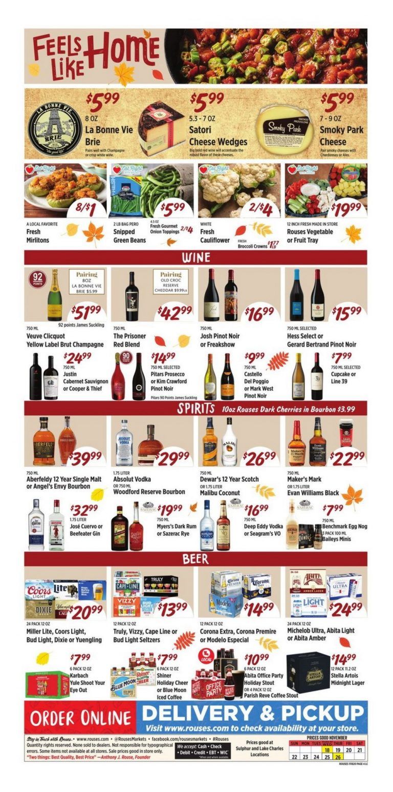 Rouses Markets Weekly Ad Nov 18 – Nov 26, 2020