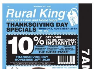 Rural King Black Friday Ad, Nov 26 – Nov 27, 2020