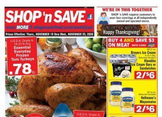 SHOP ‘n SAVE Weekly Ad Nov 19 – Nov 25, 2020