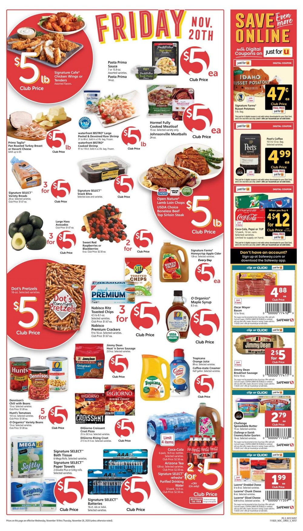 Safeway Weekly Ad Nov 18 Nov 26, 2020