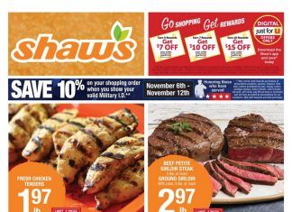 Shaw’s Weekly Ad Nov 6 – Nov 12, 2020