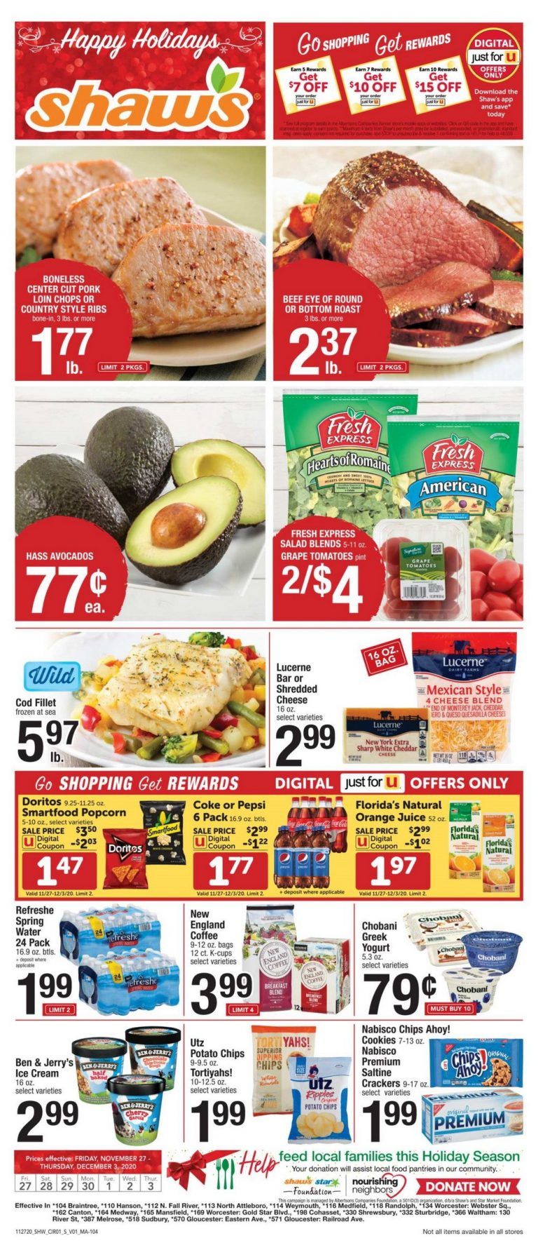 Shaw's Weekly Ad Nov 27 Dec 03, 2020