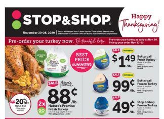 Stop & Shop Weekly Ad Nov 20 – Nov 26, 2020