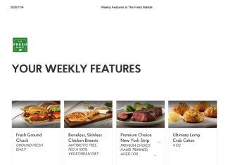 The Fresh Market Weekly Specials Nov 4 – Nov 10, 2020