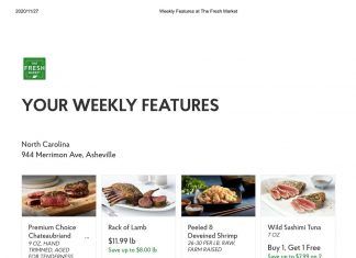 The Fresh Market Weekly Specials Nov 27 – Dec 01, 2020