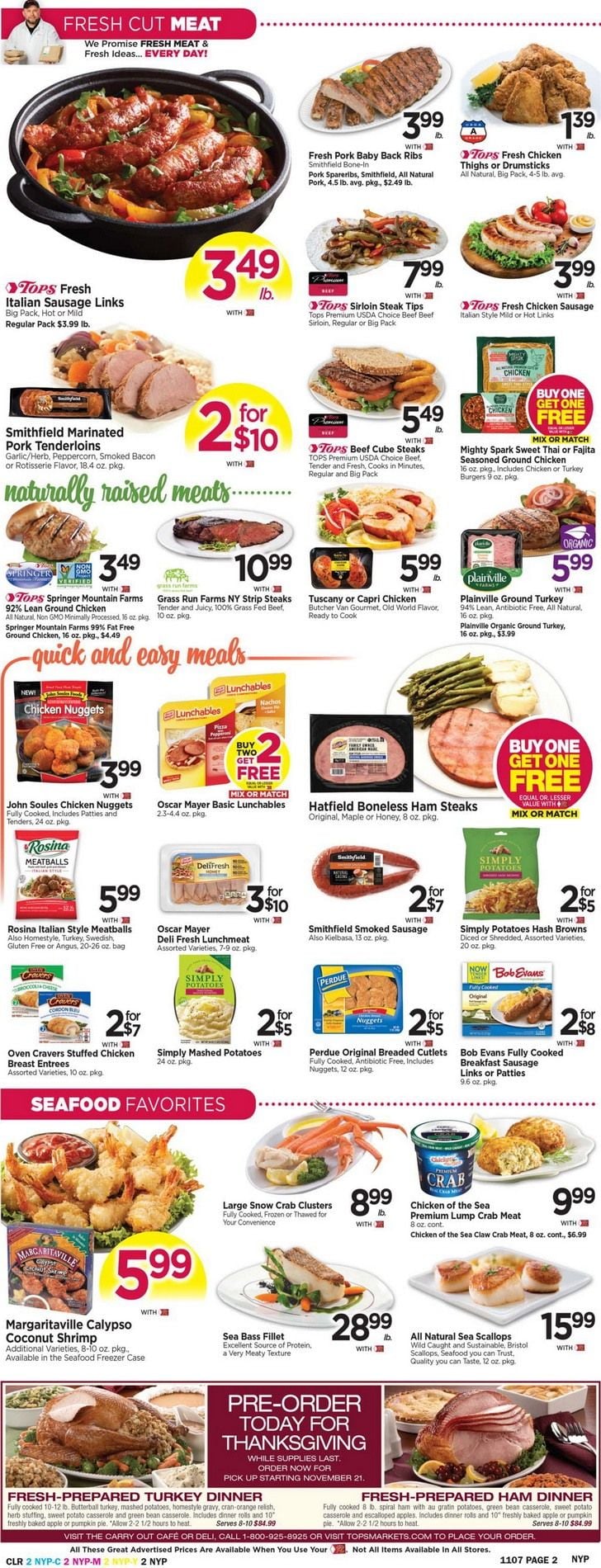 Tops Weekly Ad Nov 01 Nov 07, 2020
