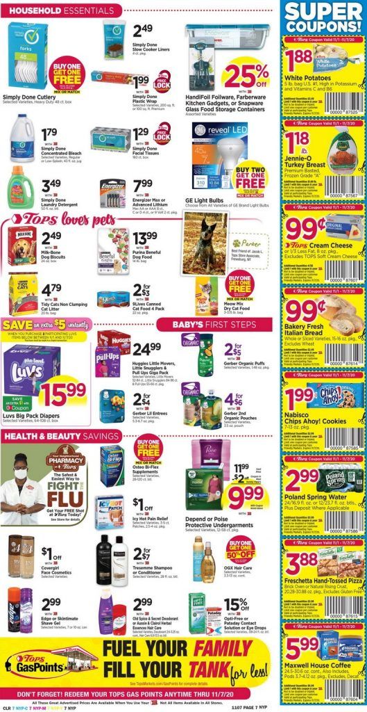 Tops Weekly Ad Nov 01 Nov 07, 2020