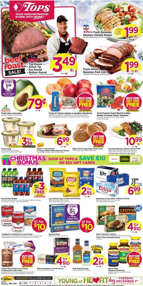 Tops Weekly Ad Nov 29 Dec 05, 2020
