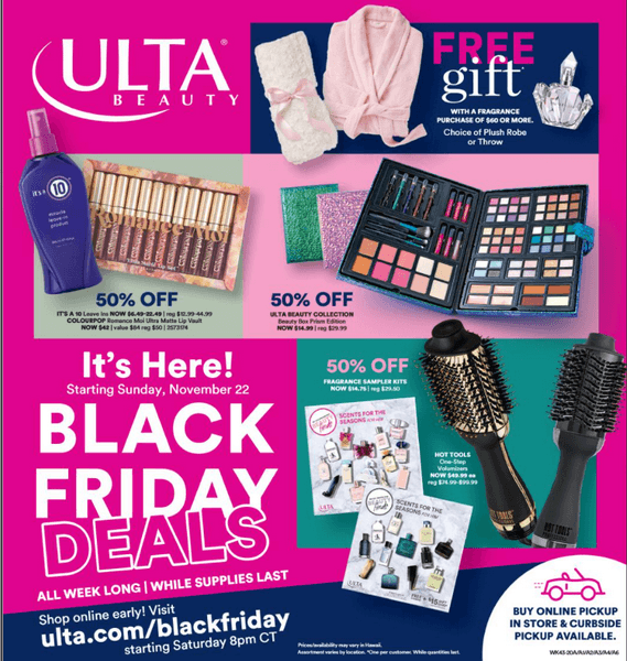 Ulta Beauty Black Friday Ad Nov 22 Nov 27, 2020