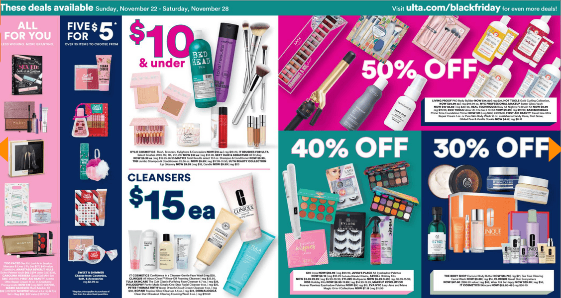 Ulta Beauty Black Friday Ad Nov 22 Nov 27, 2020