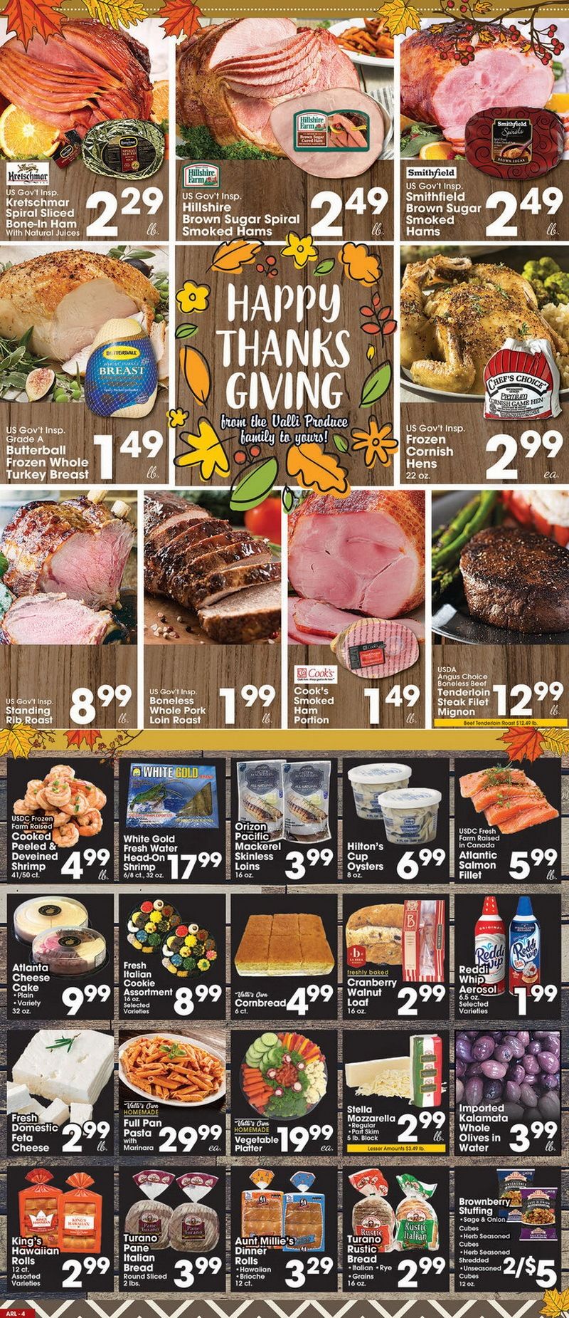 Valli Produce Weekly Ad Nov 18 Nov 27, 2020