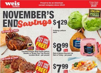 Weis Markets Weekly Ad Nov 27 – Dec 03, 2020