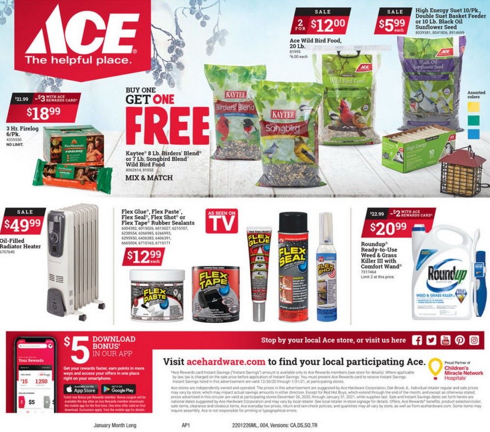 ACE Hardware Monthly Ad Dec 26, 2020 Jan 31, 2021