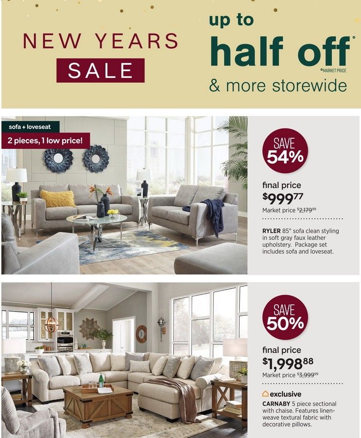 Ashley Furniture HomeStore New Year Sale