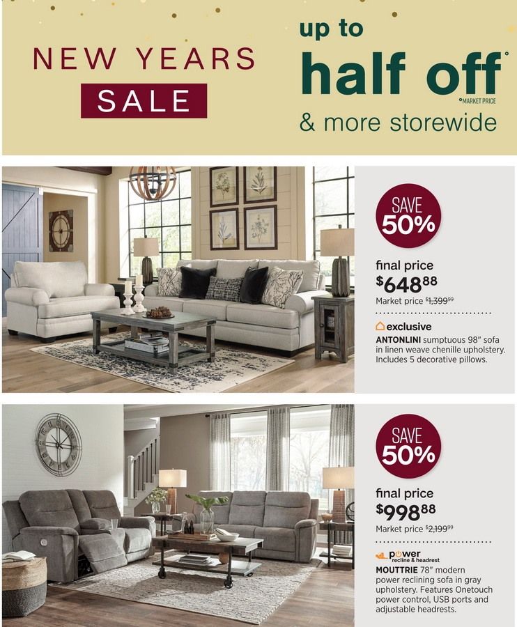 Ashley Furniture HomeStore New Year Sale