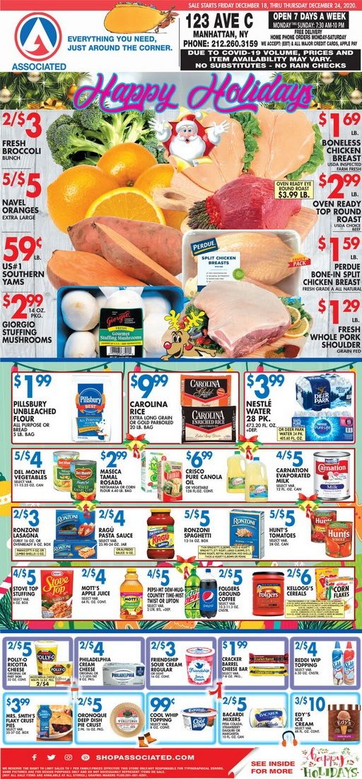 Associated Supermarkets Weekly Ad Dec 18 Dec 24, 2020