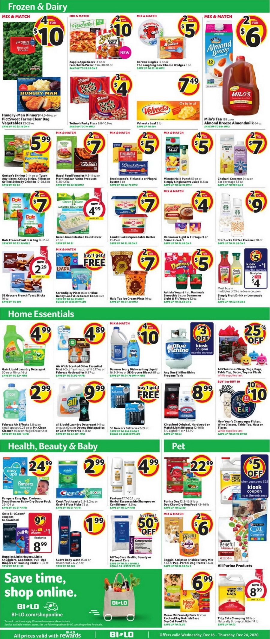 BI-LO Weekly Circular Dec 16 – Dec 24, 2020