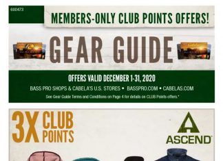 Bass Pro Shops Gear Guide Sale Dec 01 – Dec 31, 2020