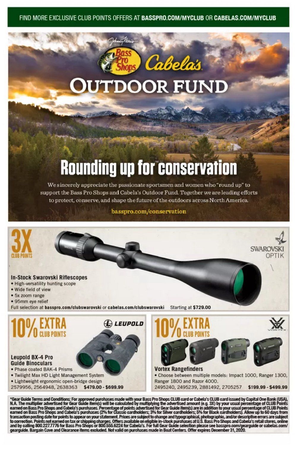 Bass Pro Shops Gear Guide Sale Dec 01 – Dec 31, 2020
