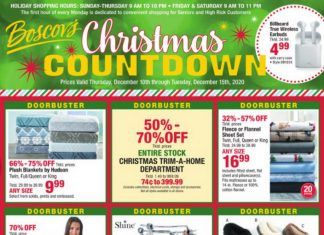 Boscov’s Christmas Countdown Ad Dec 13 – Dec 15, 2020