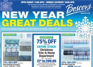 Boscov’s Weekly Ad Dec 31, 2020 – Jan 06, 2021