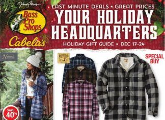 Cabela’s Holiday Gift Guide Dec 17 – Dec 24, 2020