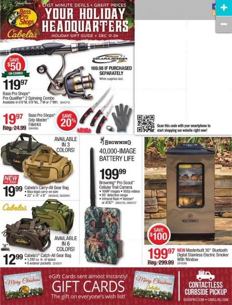 Cabela's Holiday Gift Guide Dec 17 Dec 24, 2020
