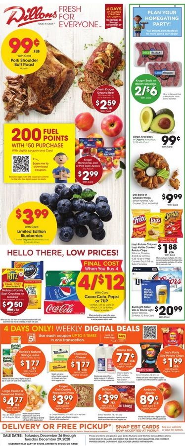 Dillons Weekly Ad Dec 26 – Dec 29, 2020