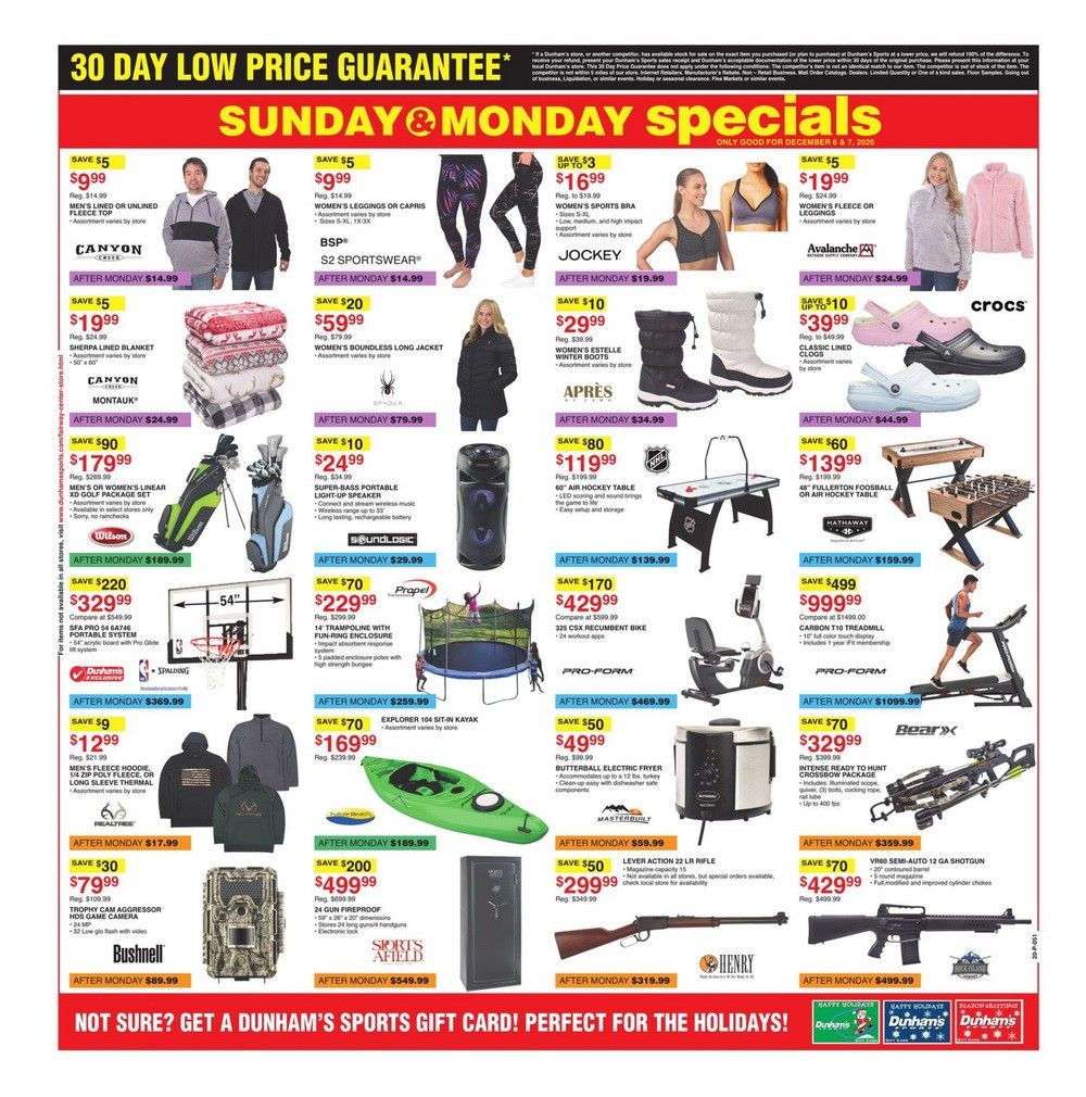 Dunham's Sports Weekly Ad Dec 05 Dec 10, 2020