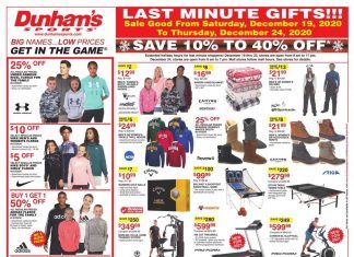 Dunham’s Sports Weekly Ad Dec 19 – Dec 24, 2020