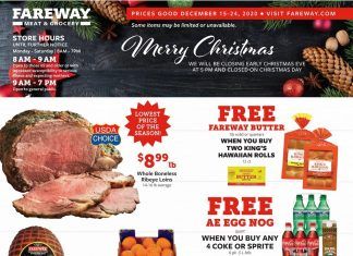 Fareway Weekly Ad Dec 15 – Dec 24, 2020