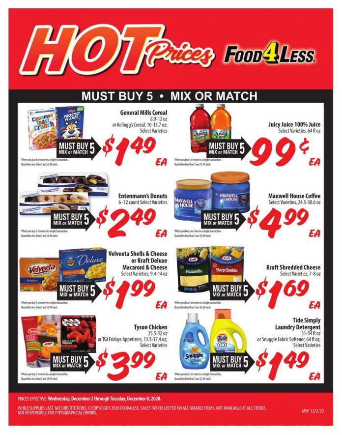 Food 4 Less Weekly Ad Dec 02 Dec 08, 2020