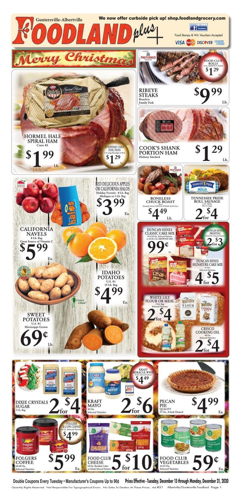 Foodland(US) Weekly Ad Dec 15 Dec 21, 2020