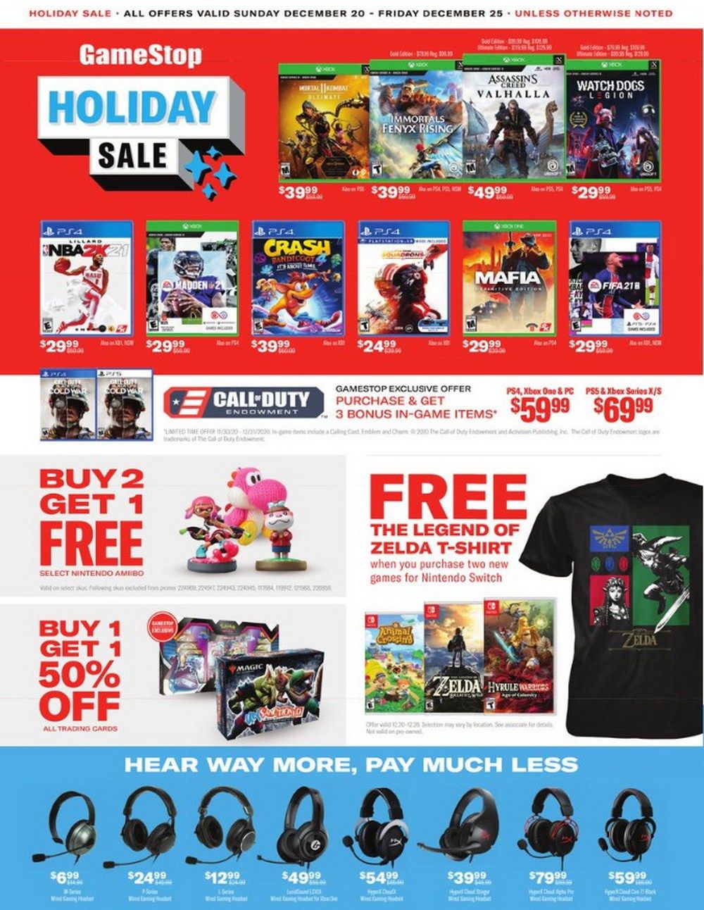 GameStop Holiday Sale Dec 20 – Dec 25, 2020 