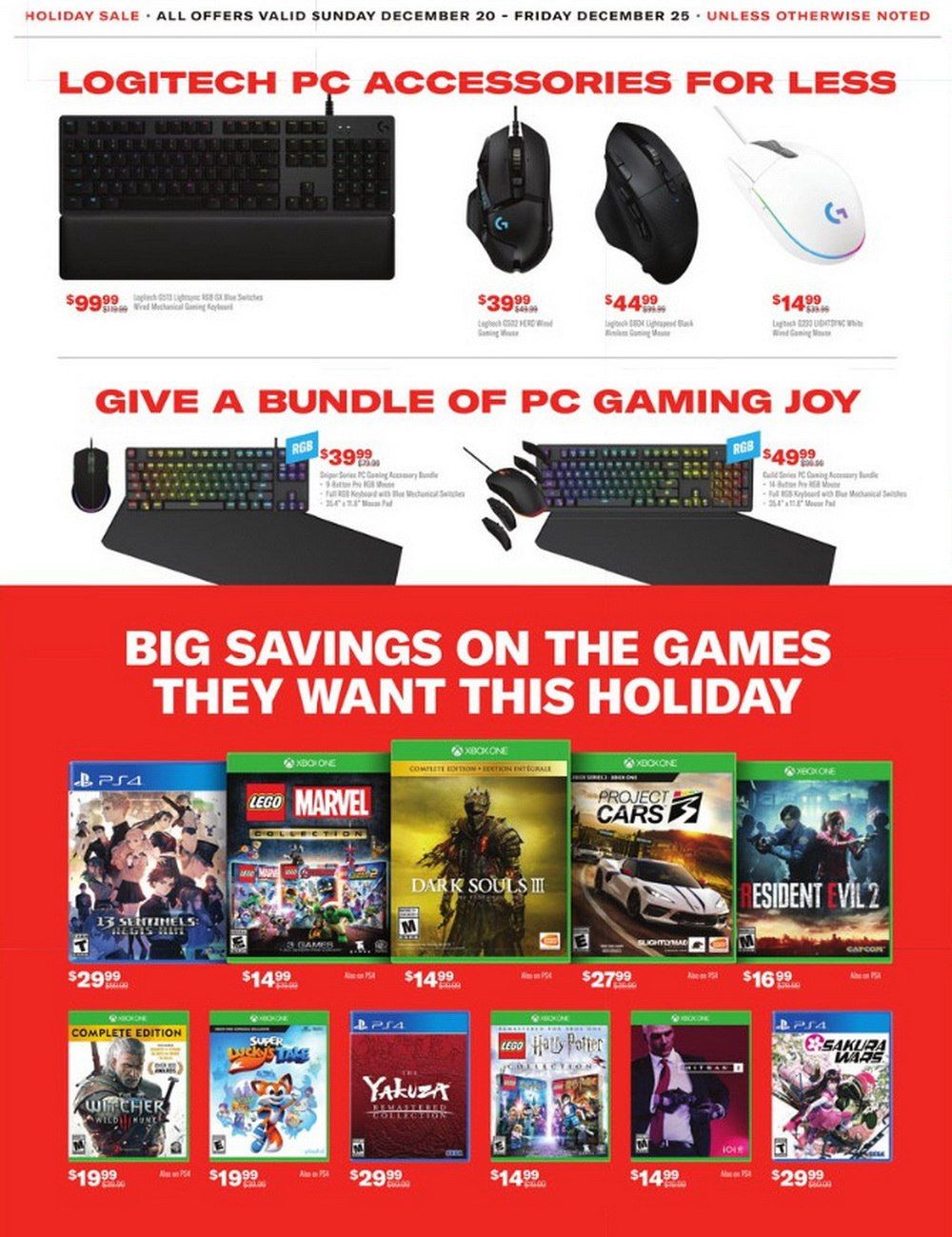 GameStop Holiday Sale Dec 20 Dec 25, 2020