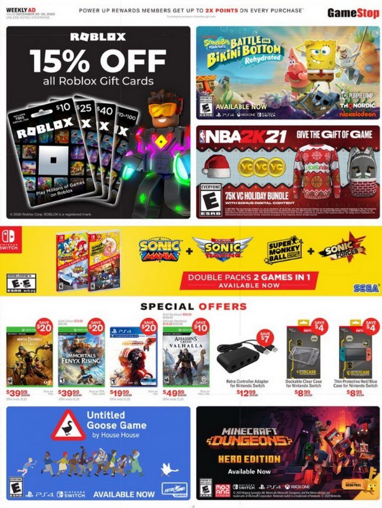 GameStop Weekly Ad Dec 20 Dec 26, 2020