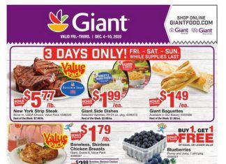 Giant Food Weekly Ad Dec 04 – Dec 10, 2020