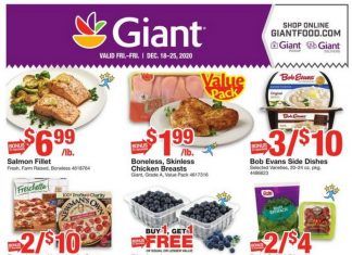 Giant Food Weekly Ad Dec 18 – Dec 25, 2020