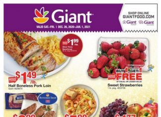 Giant Food Weekly Ad Dec 26, 2020 – Jan 01, 2021