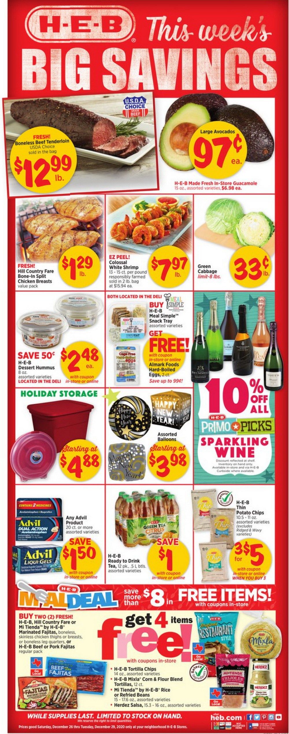 HEB Weekly Ad Dec 26 Dec 29, 2020