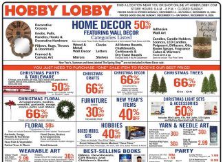 Hobby Lobby Weekly Ad Dec 13 – Dec 19, 2020