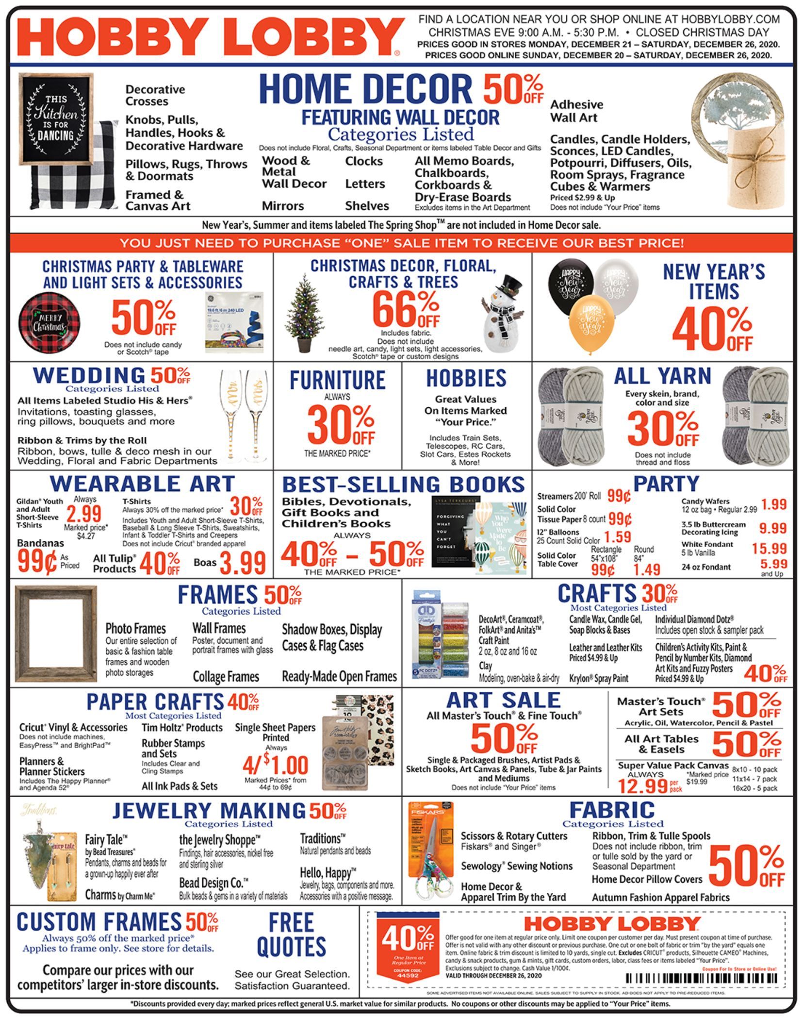 Hobby Lobby Sale Calendar 2024 Loise Rachael