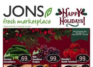 Jons Weekly Ad Dec 16 – Dec 25, 2020