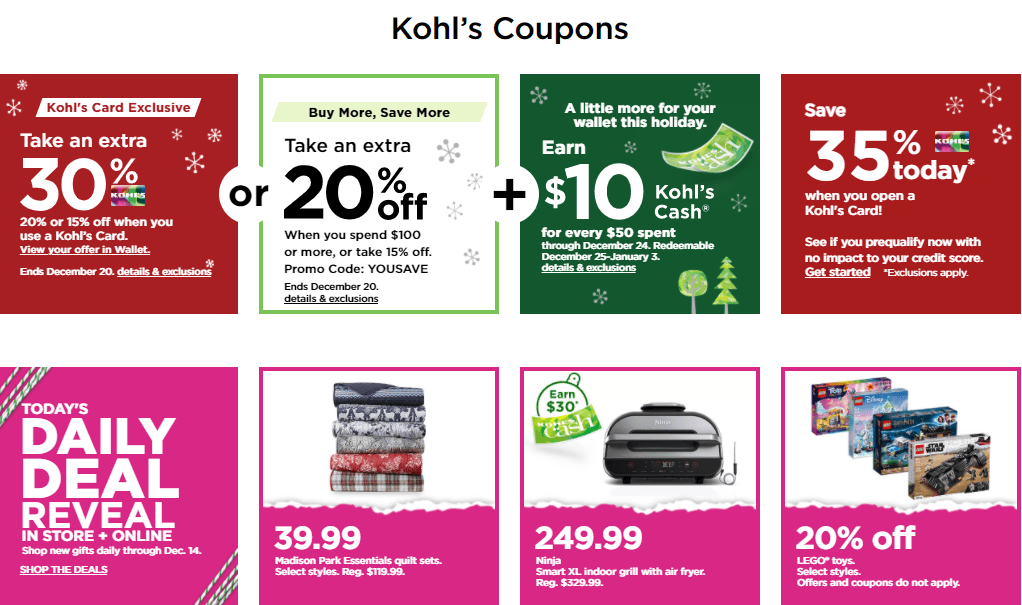 Kohls Coupons Sale Until Dec 20, 2020